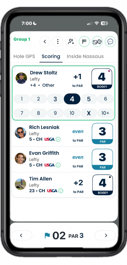 Active Scorecard with phone